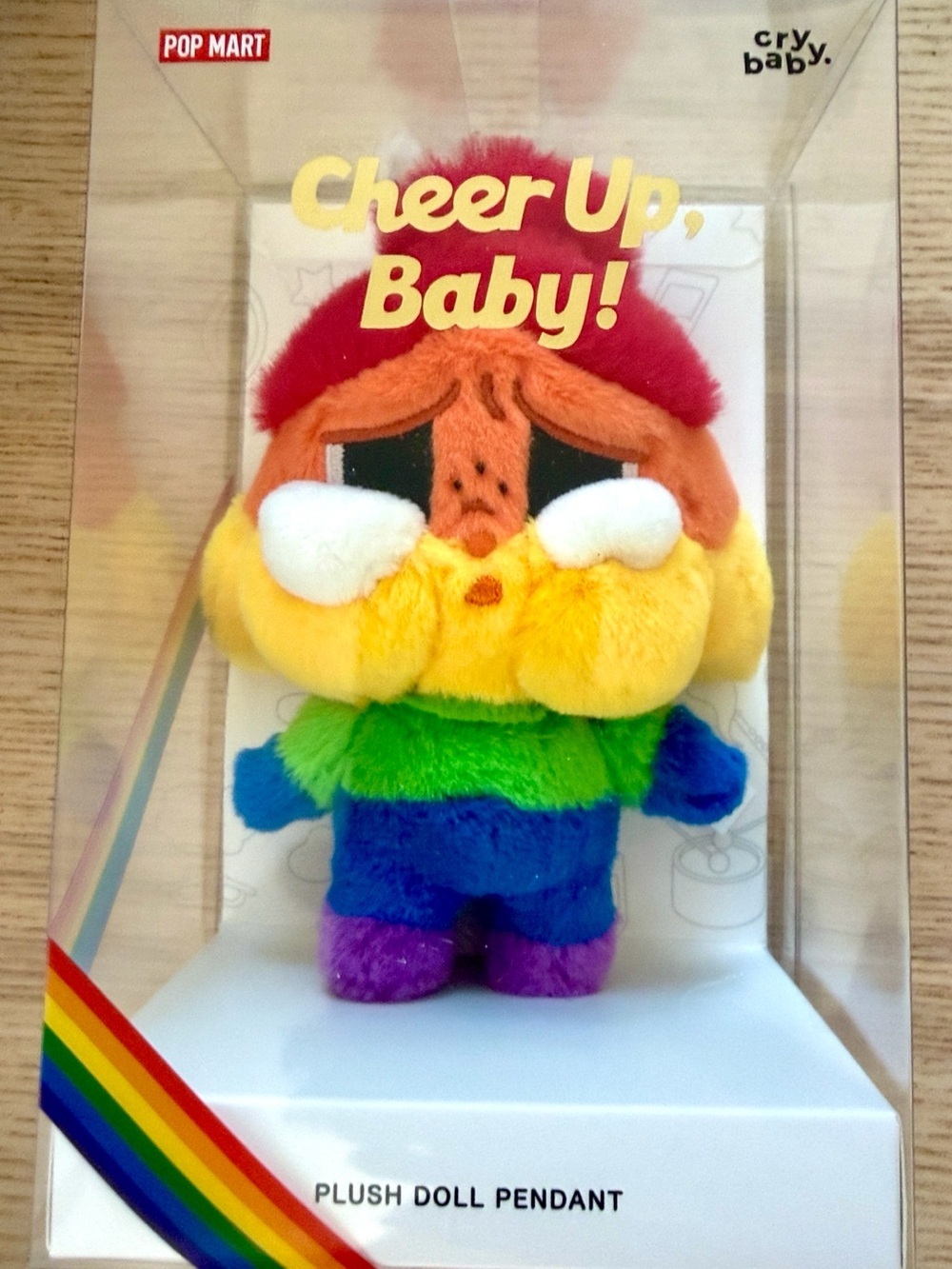 Pop Mart Crybaby, Cheer Up, Baby! Series Plush Doll, Rainbow, Pride, NEW IN BOX